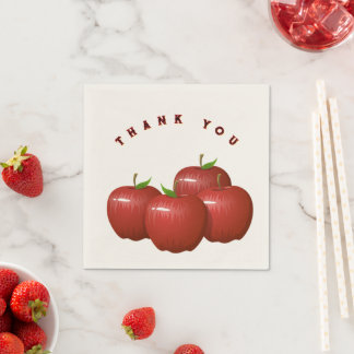 Serviette En Papier Quatre Tissues de Cocktail Merci Apple Table Touch