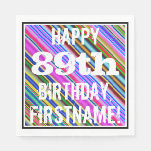 Serviette En Papier Quatre-vingt-dix-neuvième anniversaire vibrant et