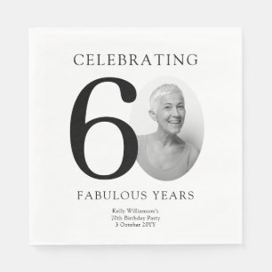 Serviette En Papier Quatre-vingts années fabuleuses 80e anniversaire