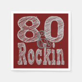 Serviette En Papier Quatre-vingts et Rockin (Devant)