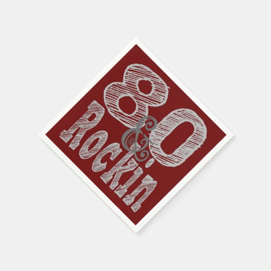 Serviette En Papier Quatre-vingts et Rockin (Coin)