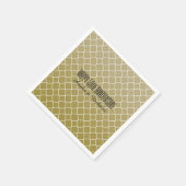Serviette En Papier Quatrefoil Or Chic (Coin)