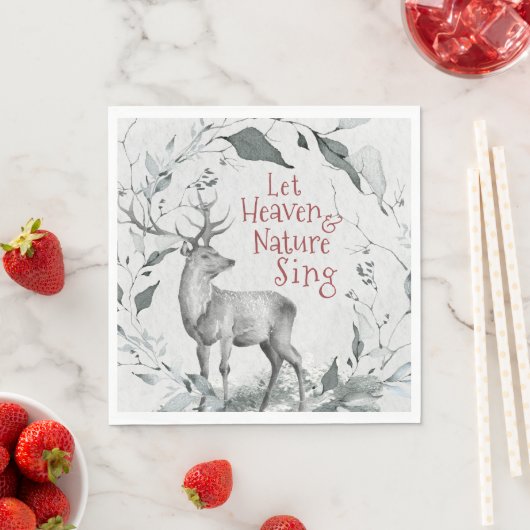 Serviette En Papier Que le ciel et la nature chantent, Noël Carol (En situation)