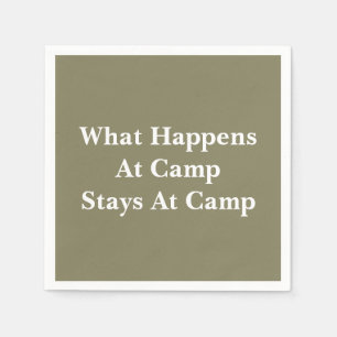 Serviette En Papier Que se passe-t-il lors des séjours au camp
