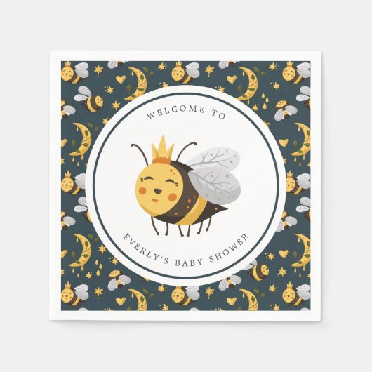 Serviette En Papier Queen Bee Honey Bee Baby shower mignon (Devant)