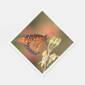 Serviette En Papier Queen butterfly on a branch (Coin)