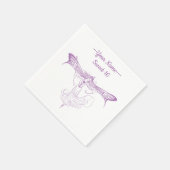 Serviette En Papier Queen Mab Fairy, Sweet sixteen en violet (Coin)