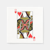 Serviette En Papier Queen of Hearts - Ajouter votre image (Devant)