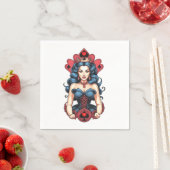 Serviette En Papier Queen of Spades Thunder_Cove (En situation)