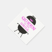 Serviette En Papier Queen Of The Grill, Couronne Rose (Coin)