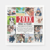 Serviette En Papier Quel an 12 Photo Family News année en revue (Devant)