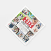 Serviette En Papier Quel an 12 Photo Family News année en revue (Coin)