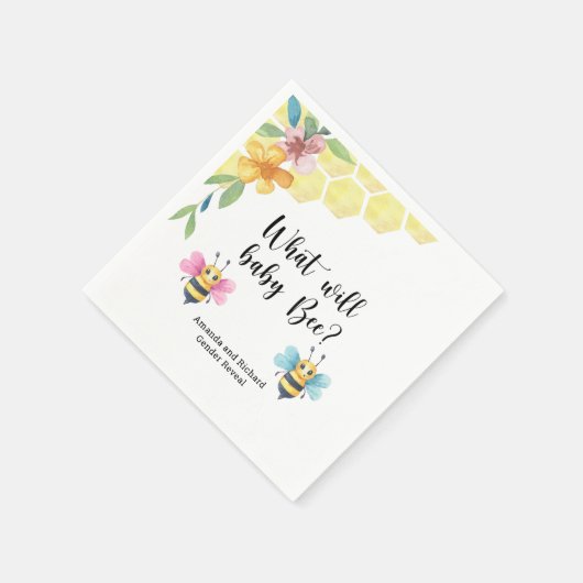 Serviette En Papier Quel bébé sera (Coin)