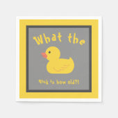 Serviette En Papier Quel canard Anniversaire drôle Jaune (Devant)