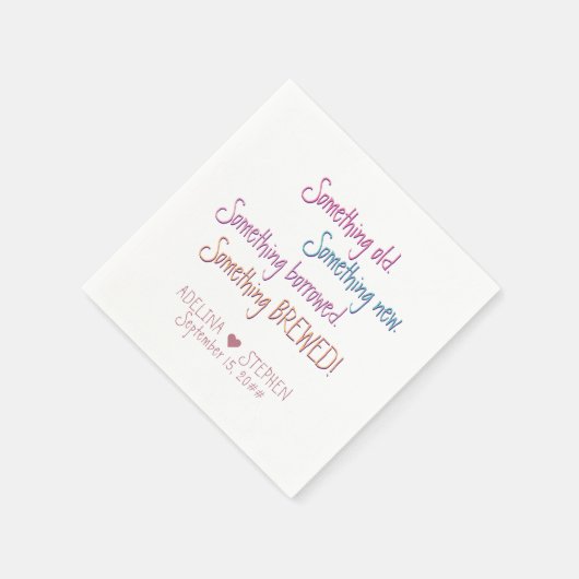 Serviette En Papier Quelque chose d'ancien nouveau emprunté brassé mar (Coin)