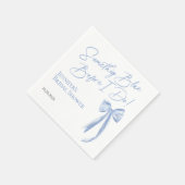 Serviette En Papier Quelque chose de bleu avant de faire Blue Bow Fête (Coin)