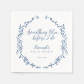 Serviette En Papier Quelque chose de bleu avant de faire Fête des mari (Devant)