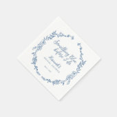 Serviette En Papier Quelque chose de bleu avant de faire Fête des mari (Coin)