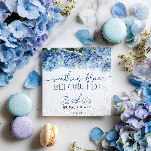 Serviette En Papier Quelque chose de bleu avant de faire une hydrangea