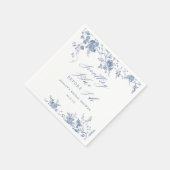 Serviette En Papier Quelque chose de bleu avant ma douche de mariage (Coin)