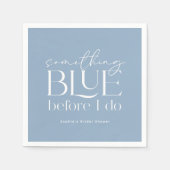 Serviette En Papier Quelque chose de bleu avant mon mariage (Devant)