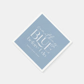 Serviette En Papier Quelque chose de bleu avant mon mariage (Coin)