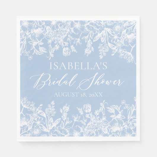 Serviette En Papier Quelque Chose de Bleu Avant que je fasse la Fête d (Devant)