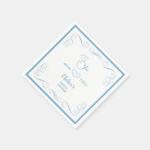 Serviette En Papier Quelque chose de bleu avant que je fasse une éléga (Coin)