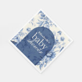 Serviette En Papier Quelque chose de bleu Floral Baby shower Toile Fra (Coin)