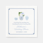 Serviette En Papier Quelque chose de Blue Ginger Jar Mariage Fête des  (Devant)