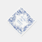 Serviette En Papier Quelque chose de Fête des mariées bleue (Coin)