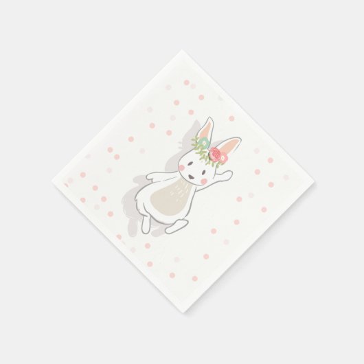 Serviette En Papier Quelques Papier lapin Napkin Première fille rose P (Coin)