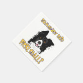 Serviette En Papier Quelqu'un a dit Pickleball ? - Chien de balle (Coin)