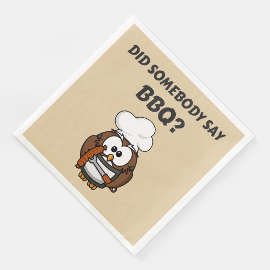 Serviette En Papier Quelqu'Un A-T-Il Dit BBQ ? Drôle serviettes papier (Coin)