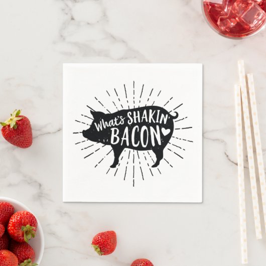 Serviette En Papier Qu'est-ce que Shakin' Bacon Pig Party (En situation)
