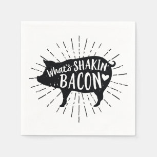 Serviette En Papier Qu'est-ce que Shakin' Bacon Pig Party