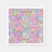 Serviette En Papier Question Apprendre Nuage MotssTexte Motif Message (Devant)