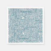 Serviette En Papier Question Apprendre Nuage MotssTexte Motif Message (Devant)