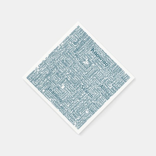 Serviette En Papier Question Apprendre Nuage MotssTexte Motif Message (Coin)