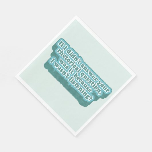 Serviette En Papier Questions rhétoriques Grammaire amusante (Coin)