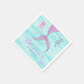 Serviette En Papier Queue de sirène sous la mer Anniversaire (Coin)