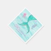 Serviette En Papier Queue de sirène sous la mer Anniversaire (Coin)