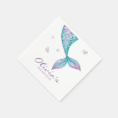 Serviette En Papier Queue de sirène sous la mer serviettes d'anniversa (Coin)