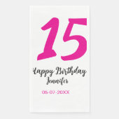 Serviette En Papier quiencenera 15e anniversaire ajouter date année te (Devant)