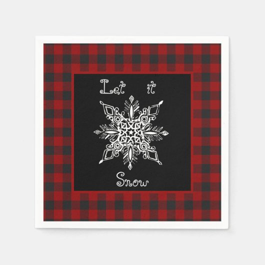 Serviette En Papier Qu'il neige  (Devant)