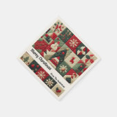 Serviette En Papier Quilted Christmas Designs Message (Coin)