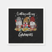 Serviette En Papier Quilter Avec Mes Gnomies Noël Gnomes Holiday (Devant)