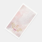 Serviette En Papier Quinceanera Couronne rose classique personnalisé (Coin)