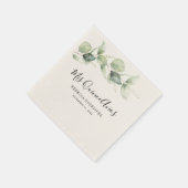 Serviette En Papier Quinceanera Eucalyptus Verdure 15e anniversaire (Coin)