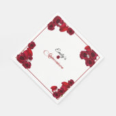 Serviette En Papier Quinceanera Jolie rose Diamants (Coin)